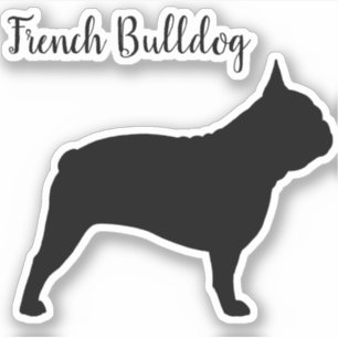 Frans Bulldog profiel Silhouette franse hond Sticker