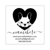 Frans Bulldog Puppy Face Rubberstempel (Afrduk)