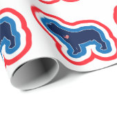 Frans Bulldog Red White en Blue 4 juli Cadeaupapier (Rol Hoek)