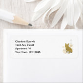 Frans Bulldog Return-adres Etiket (Insitu)