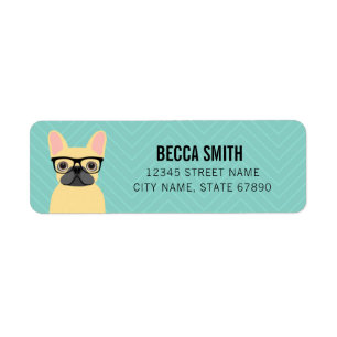 Frans Bulldog Return-label Etiket