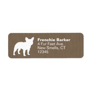 Frans Bulldog Silhouette Frenchie Hondenliefhebber Etiket