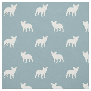 Frans Bulldog Silhouettes Frenchie Dogs Pattern Stof