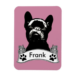 Frans Bulldog Stencil gepersonaliseerd Magneet