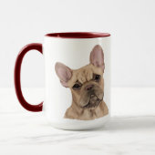 Frans Bulldog Waterverf Personalized Mug Mok (Links)
