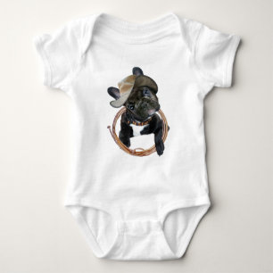 FRANS BULLDOG WEARS LASSO Apparel Romper