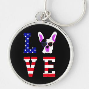 frans cadeau Cool Schattige Liefde Franse Bulldo Sleutelhanger