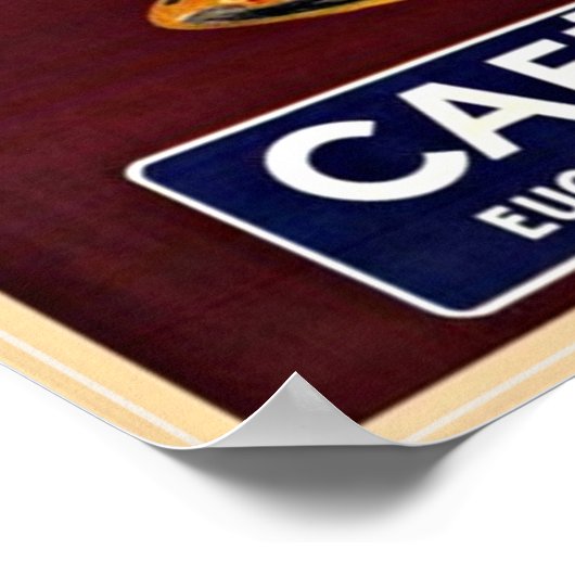  Frans Cafe Advertisement Repro. Art Deco Poster (Hoek)