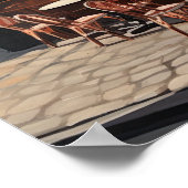 Frans Café Schilderen Landschapskunst Print Poster (Hoek)