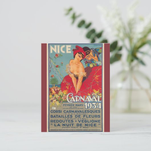  Frans carnaval Nice 1934 Kaart (Staand voorkant)