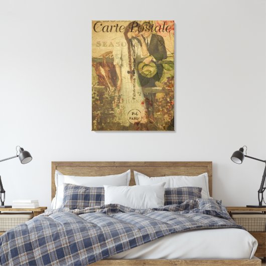 Frans "Carte Postale" Canvas Afdruk (Insitu (Slaapkamer))