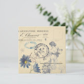  Frans Carte Postale Roos Lady Bee Flower (Staand voorkant)