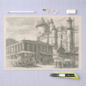  Frans Castle Etching Paris ontkoppeling Tissuepapier (Craft)