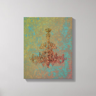 Frans Chandelier CHANGE COLOR - Wrapped Canvas Afdruk