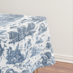  Frans Chariot Dawn Toile de Jouy-Blue Tafelkleed