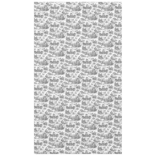  Frans Chariot Dawn Toile de Jouy-Grey Tafelkleed (Voorkant)