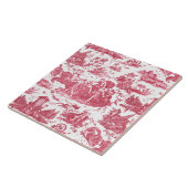 Frans Chariot Dawn Toile de Jouy-Red Tegeltje (Zijkant)