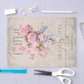  Frans Chateau Grand Hotel Pink Florals Tissuepapier (Craft)