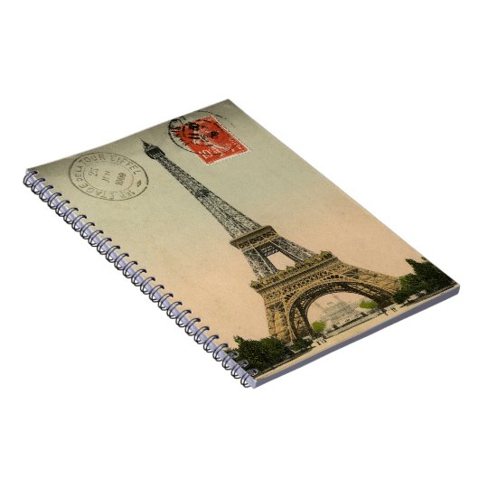 Frans Chic Eiffel Tower Paris Briefkaart Notitieboek (Rechterzijde)