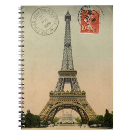  Frans Chic Eiffel Tower Paris Briefkaart Notitieboek
