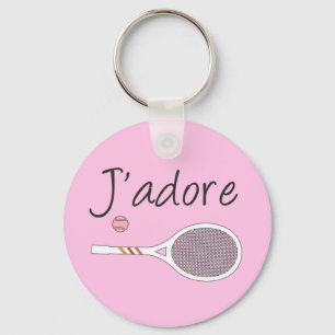 Frans Chic J-adore Tennis Player Design Pink Sleutelhanger