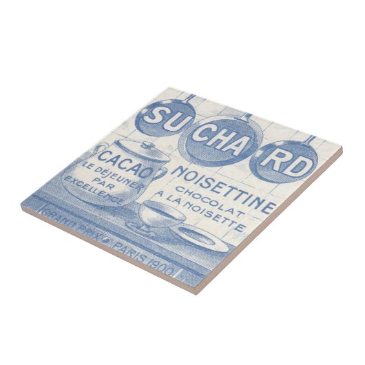  Frans Chocolade Blue Kitchen Tile  Tegeltje (Zijkant)