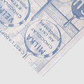 Frans Chocolade en Blauw Keuken - Ontkoppeling Tissuepapier (Detail)