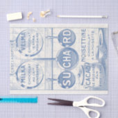 Frans Chocolade en Blauw Keuken - Ontkoppeling Tissuepapier (Craft)