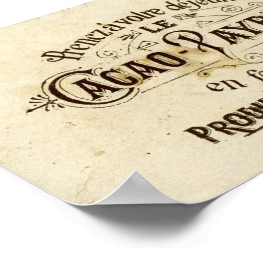 Frans chocolade Poster (Hoek)