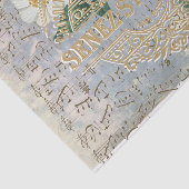 Frans Chocolade Roos Floral Music  Blue Tissuepapier (Detail)