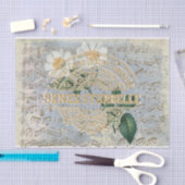 Frans Chocolade Roos Floral Music  Blue Tissuepapier (Craft)