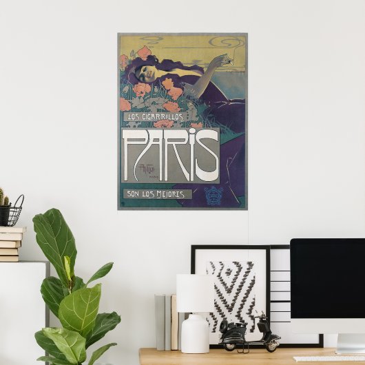 Frans Cigarrette Advertisement Paris Poster (Thuiskantoor)