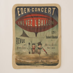 Frans circus Poster van twee artiesten in luchtsch Sherpa Deken