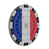 Frans dartboard en Frans vlag/spelbord Dartbord (Voorkant Links)