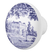 Frans Decor Blue Toile Keramische Knop (Rechts)