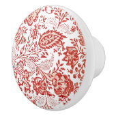 Frans Decor Red Toile Keramische Knop (Rechts)