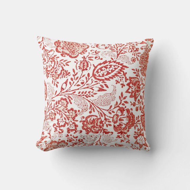 Frans Decor Red Toile Kussen (Voorkant)
