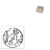 Frans Document Seal with Crown and Fleur de lis Rubberstempel (Gestempeld)