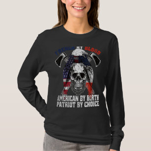 Frans door bloed Amerikaans door geboorte Patriot T-shirt