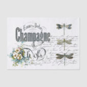 Frans Dragonfly Champagne Weefselpapier Tissuepapier (Voorkant)