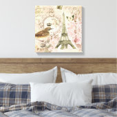 Frans Eiffeltoren uitgerekt canvas Afdruk (Insitu (Slaapkamer))