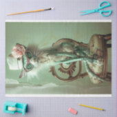 Frans  Elegant Sage Cat Decoupage Tissuepapier (Craft)