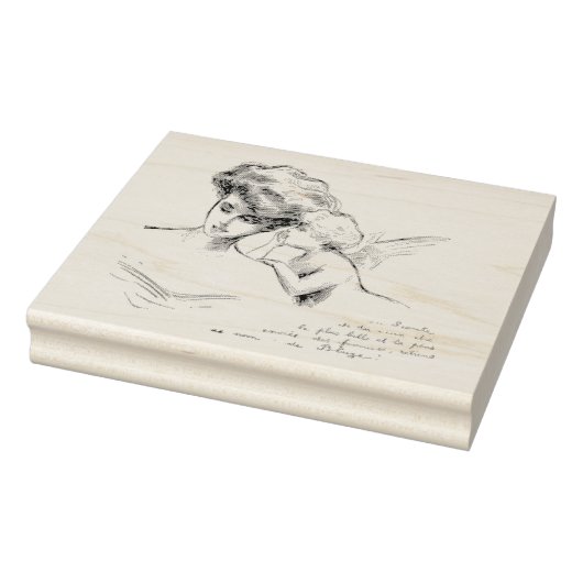  Frans Engel Vrouw Frans Script Rubberstempel (Stempel)