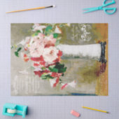  Frans Ephemera en Floral Tissuepapier (Craft)