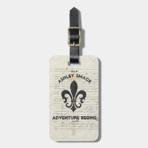 Frans Ephemera Fleur De Lis Custom Bagagelabel