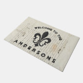 Frans Ephemera Fleur De Lis CustomWelkom Deurmat (Schuin)
