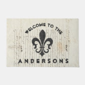 Frans Ephemera Fleur De Lis CustomWelkom Deurmat (Voorkant)