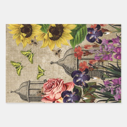  Frans Ephemera ontkoppeling collage drie Inpakpapier Vel (Voorkant 2)