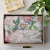 Frans Ephemera Roos Passionflower Weefpapier Tissuepapier (Geschenk)