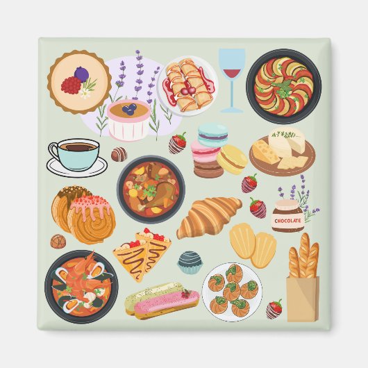 Frans eten magneet (Voorkant)